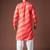 Orange color blended linen weaved kurta for festive