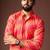 Orange color blended linen weaved kurta for festive