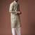 Mehandi green color blended linen weaved kurta for festive