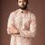 White color blended linen weaved kurta for festive