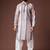 Black color blended linen weaved kurta for haldi