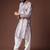 Black color blended linen weaved kurta for haldi