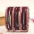 Set of 16 maroon & peach velvet bangle set