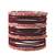 Set of 16 maroon & peach velvet bangle set