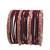 Set of 16 maroon & peach velvet bangle set