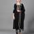 Elegant black embroidered kurta set with dupatta