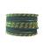 Set of 10 green color velvet bangle set