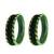 Set of 10 green color velvet bangle set