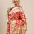Red woven katan silk saree with blouse