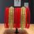 Set of 16 red and gold plated velvet bangle set