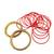 Set of 16 red and gold plated velvet bangle set