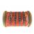 Set of 30 orange, green and gold plated velvet bangle set
