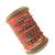 Set of 30 orange, green and gold plated velvet bangle set