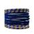 Set of 12 navy blue velvet bangle set