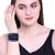 Set of 12 navy blue velvet bangle set