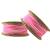 Set of 20 pink and gold plated velvet bangle set
