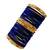 Set of 32 navy blue and gold plated velvet bangle set