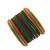 Set of 14 maroon & green velvet bangle set