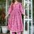 Blush pink floral printed cotton suit set