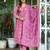 Blush pink floral printed cotton suit set