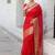 RED PURE ORGANZA WEAVING SAREE