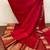 RED PURE ORGANZA WEAVING SAREE