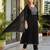 Elegant black embroidered kurta set with dupatta
