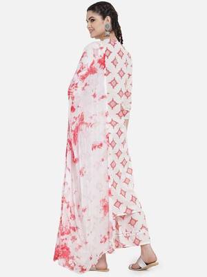 white floral printed kurta set  2