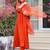 Women beautiful viscose chanderi fabric flared kurta, pant and dupatta set