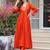 Women beautiful viscose chanderi fabric flared kurta, pant and dupatta set