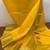 yellow pure organza weaving saree