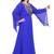 Radiant Royal Blue Partywear Stitched Kaftan and Golden Handwork Embellishment 