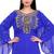 Radiant Royal Blue Partywear Stitched Kaftan and Golden Handwork Embellishment 
