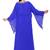 Radiant Royal Blue Partywear Stitched Kaftan and Golden Handwork Embellishment 