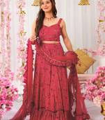 rani pink digital printed full stitched lehenga choli