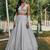 grey Banglori Silk Zari Sequins Thread Embroidered Lehenga choli