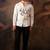 White printed crepe shirt