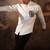 White plain crepe shirt