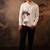 White printed crepe shirt
