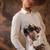 White printed crepe shirt