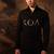 Black embroidered crepe shirt