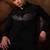 Black embroidered crepe shirt