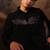 Black embroidered crepe shirt