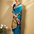 Aqua traditional paithani silk saree with rich zari weaving and contrast border – perfect for wedding wear