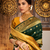 Green traditional paithani silk saree with rich zari weaving and contrast border – perfect for wedding wear