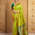 Lime green traditional paithani silk saree with rich zari weaving and contrast border – perfect for wedding wear