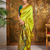 Lime green traditional paithani silk saree with rich zari weaving and contrast border – perfect for wedding wear
