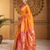 Orange traditional paithani silk saree with rich zari weaving and contrast border – perfect for wedding wear