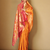 Orange traditional paithani silk saree with rich zari weaving and contrast border – perfect for wedding wear