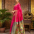Pink traditional paithani silk saree with rich zari weaving and contrast border – perfect for wedding wear